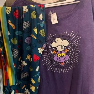 Disney Epcot Figment 2020 Food & Wine Festival Pajama Set Jammies BOTH BNWT XXL